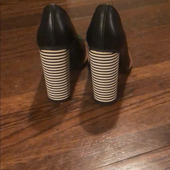 Baldi London Black floral stripe heel - Picture 4 of 5